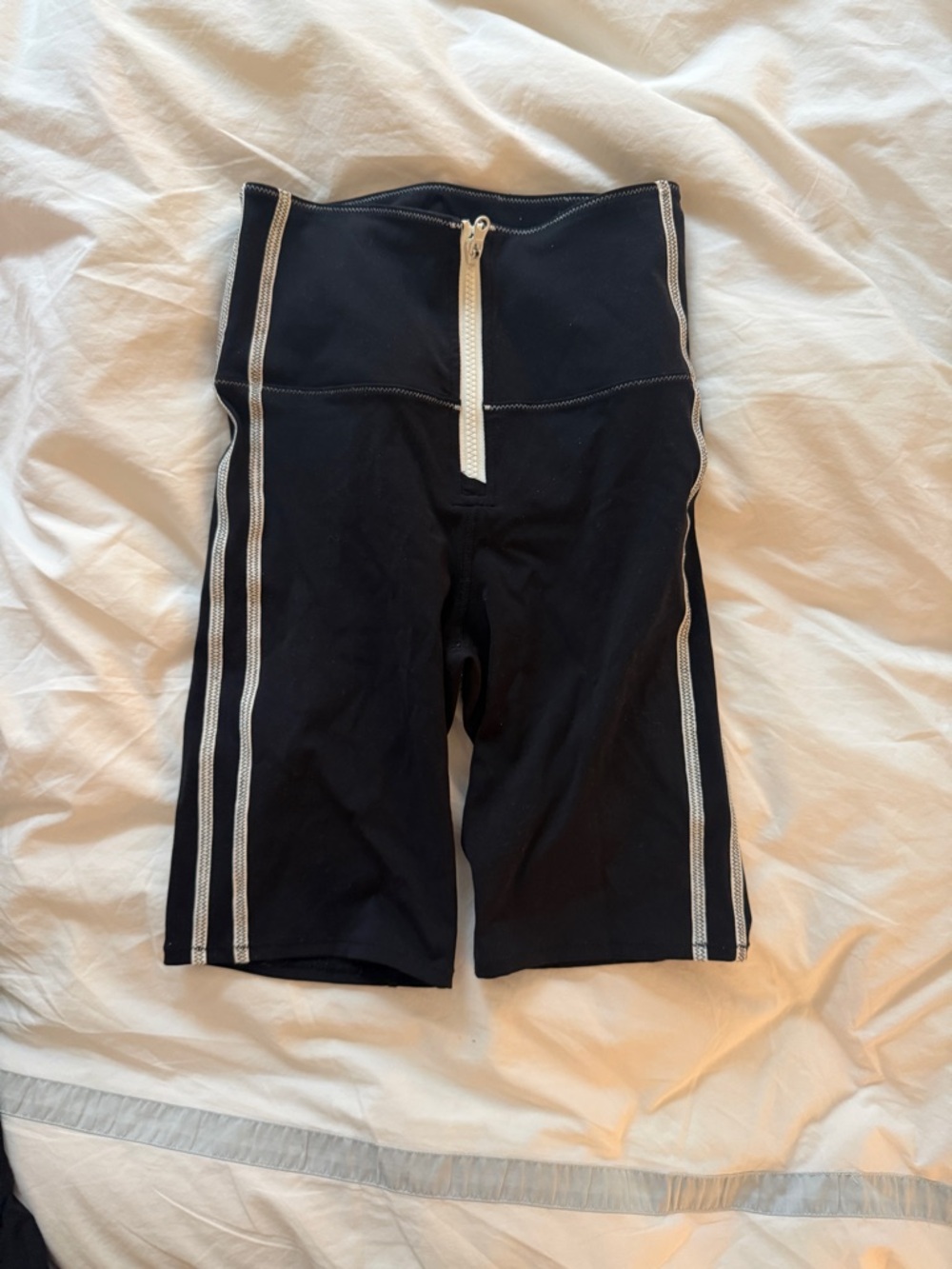 Bandier x Solid & Stripe Black Womens Athletic Bike Shorts